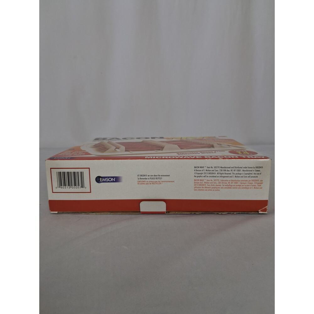 Original Bacon Wave Microwave Bacon Cooker/Tray Holds 14 Bacon Slices New in Box - Picture 3 of 4